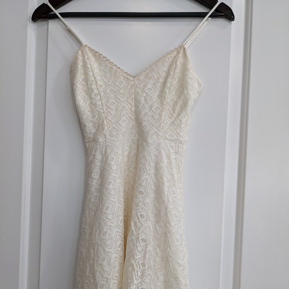 White spaghetti strap dress